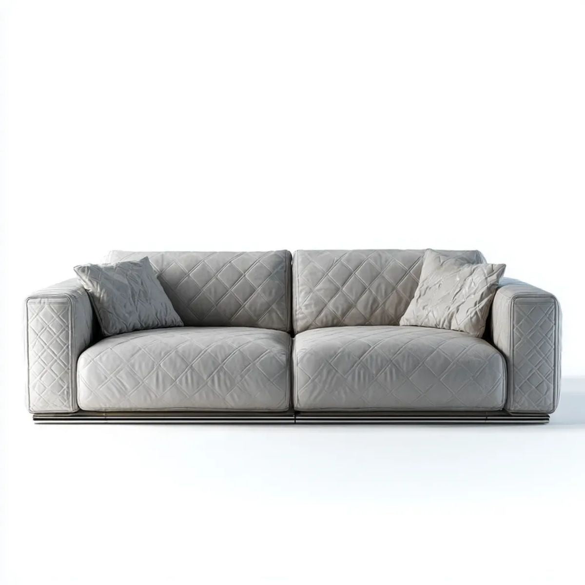 Sofa, 3-osobowa w pilotowanej, syntetycznej skórze, 220 x 95 x 85 cm
