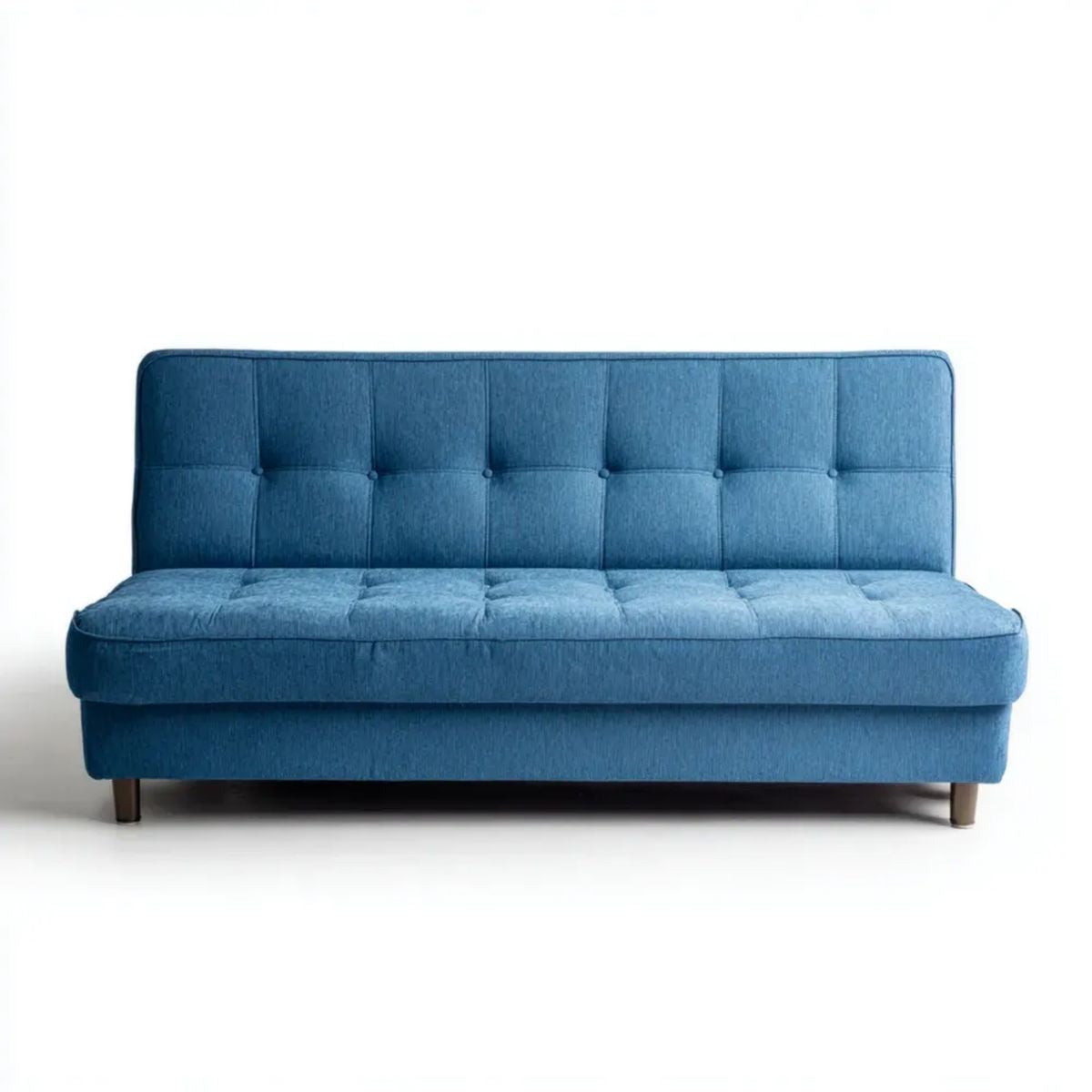 Sofa, Niebieska sofa poliestrowa 180 x 90 x 85 cm