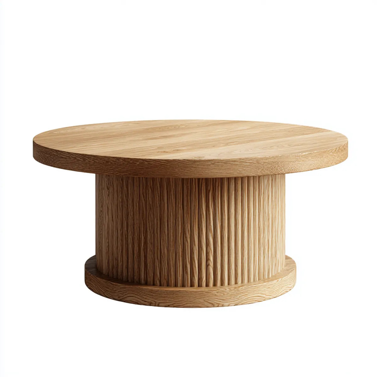 Stolik kawowy okrągły charakter 80 x 40 cm z litego dębu cylindrycznego kształtu