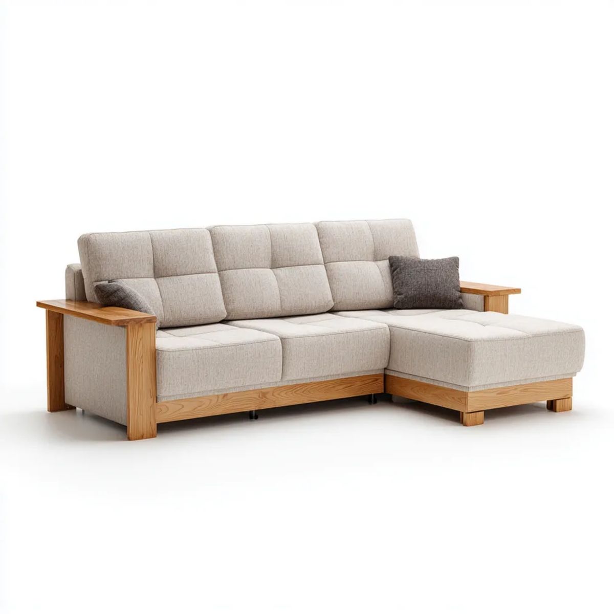 Sofa, 3-osobowa w prosty narożnik sofa w poliestrze i lity piankoza 250 x 160 x 88 cm