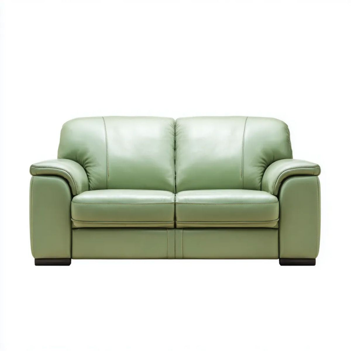 Sofa, Zielony 2-osobowa sofa ze skóry syntetycznej PU 160 × 90 × 88 cm