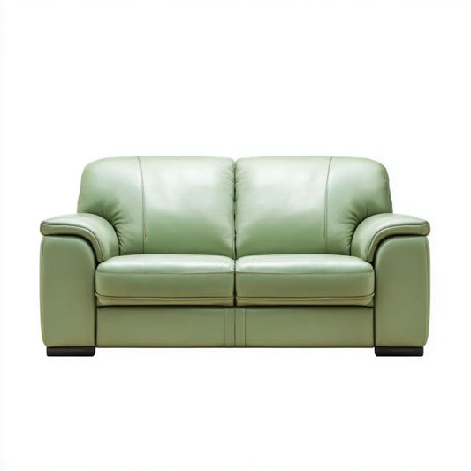 Sofa, Zielony 2-osobowa sofa ze skóry syntetycznej PU 160 × 90 × 88 cm