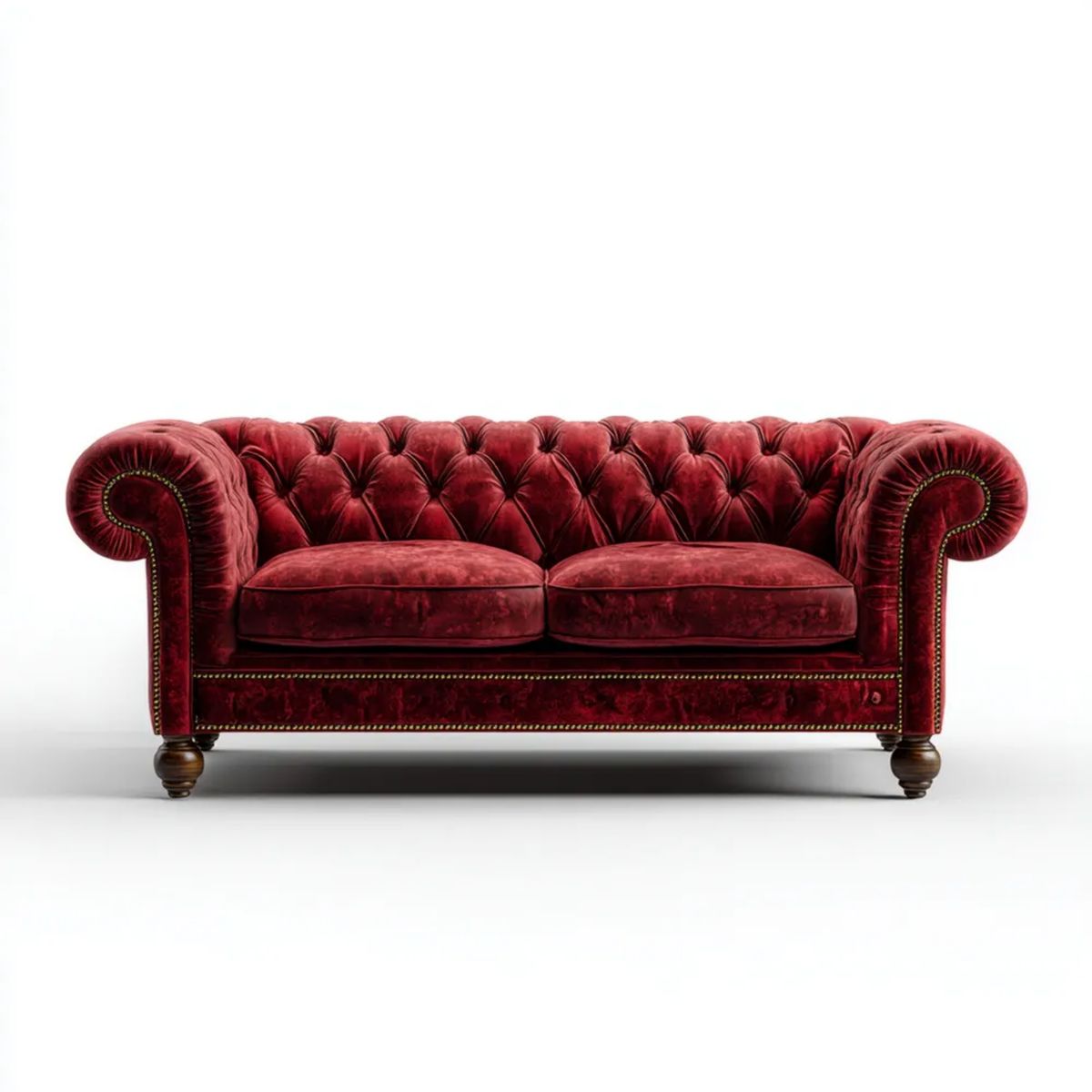 Sofa, Chesterfield 3 Supporter Supporndy Sofa w Supporgundii Supporned Epporvelvet, 200 x 90 x 75 cm