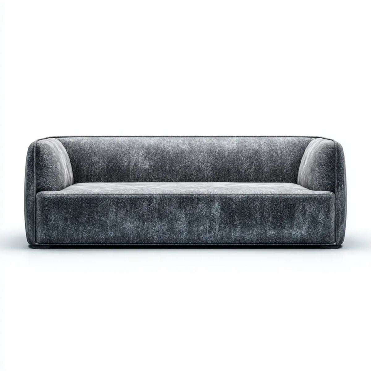 Sofa, 2 ciemnoszara sofa w poliestrze Belivelvet, 180 x 90 x 75 cm