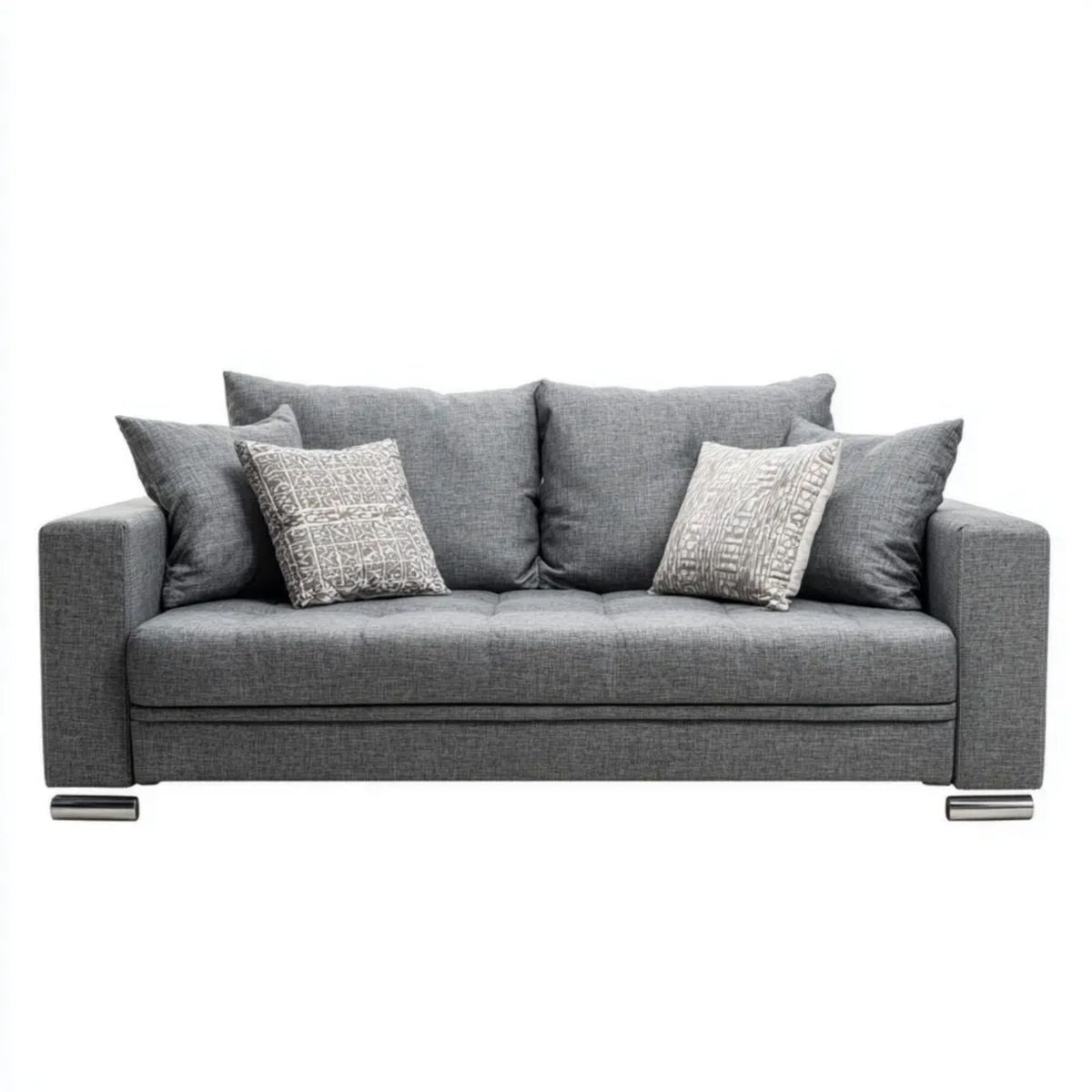 Sofa, 3-osobowa poliester sofa z poduszką, 220 x 95 x 90 cm